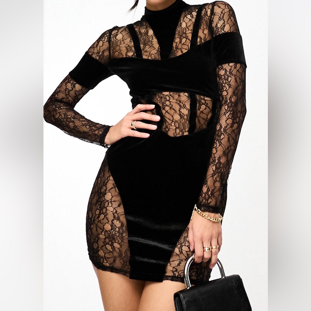 Black lace dress